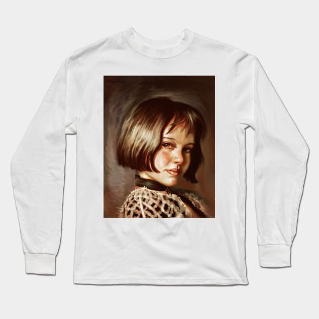 Mathilda portrait Long Sleeve T-Shirt by Artofokan